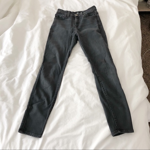 7 For All Mankind Ankle Skinny Grey - Picture 2 of 6
